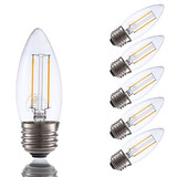 Cob 120v Led Filament Bulbs Dimmable 6 Pcs Warm White