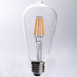 1 Pcs 8w E26/e27 Ac 220-240 V Cob Warm White Kwbled Vintage Led Filament Bulbs St64