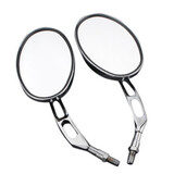 10mm Round Rear View Mirrors Chrome Motorcycle