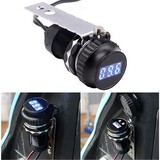9-30V Motorcycle Car Waterproof USB Charger LED Digital Voltmeter