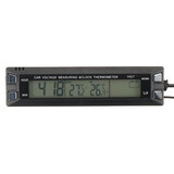 Display Digital Clock Voltage Battery Car Thermometer Temperature Monitor Alarm