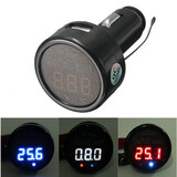 LED Digital Display USB Charger Thermometer Voltmeter 3 in 1