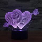 Decoration Atmosphere Lamp Touch Dimming Heart Christmas Light Novelty Lighting Colorful