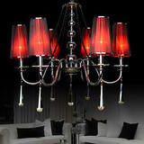 Bedroom Traditional/classic Red Lamps Electroplated Metal Living Room Chandelier 220v