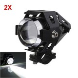 Waterproof Spotlightt Motorcycle LED Headlight 2Pcs U5 High Power 3000LM Hi Lo