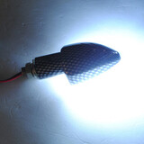 Light Indicators 2x Motorcycle LED Turn White Light Carbon