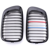 Gloss Black 2 Door E46 Grilles For BMW Kidney M-color Front