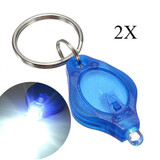 Camping Hiking Blue Mini LED Light Torch Key Keychain Flashlight