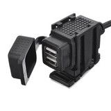 Dual USB Charger Car Motorcycle 2.1A Adaptor Standard Europe 12V-24V