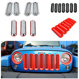 Grille Front Mesh Grill Insert Cover Kit Jeep Wrangler JK