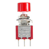 5A ON OFF LED 250V Momentary Toggle Rocker Switch 2A 120V Push Button 3Pin