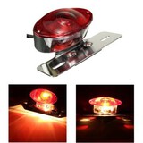 Cat Eye Number Red Lens With Chrome Plate Bracket Brake Tail Light 5W Motorcycle Rear