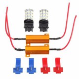 Turn Signal Light Lamp Car Dual Color Bulbs Switchback Resistors Pair