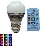 Dimmable Color Controlled Rgb 1 Pcs Ac85-265v Led Globe Bulbs Remote