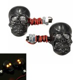 Skeleton Head Turn Signal Light Indicator 12V 0.5W Motorcycle Skull