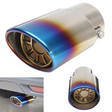 Chrome Grilled Blue Caliber Stainless Steel All Pipe Car Exhaust Muffler Tip