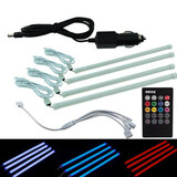 4in1 Car 30cm Controller Chassis Lights Lamp Interior RGB Voice Atmosphere