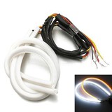 Switchback 12V Headlight LED 45cm Strip DRL 2 X White Amber