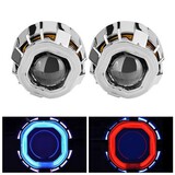 Lights Motorcycle H7 Optical Lens 2.5 Inch HID H4 With Double Car Double HB4 Angel Eyes