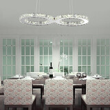 Feature For Crystal Metal Dining Room Chrome Modern/contemporary Living Room 24w Pendant Light