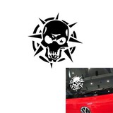 Devil Decal Car Sticker Skull Door Totem Car Body 14*14cm Reflective