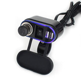 1A Ports 5V 2.1A Waterproof Dual USB Motorcycle Car Boat Cigarette Lighter Charger 24V