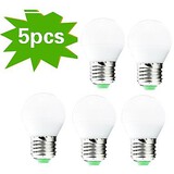 5 Pcs Warm White Ac 220-240 V E26/e27 Led Globe Bulbs Smd 6w Decorative G45
