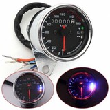 Gauge Odometer Speedometer Universal Motorcycle LED KMH Dual