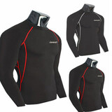 Men Racing Shirt Sports Compression Thermal Base Gym Layer Long Sleeve