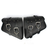 Pair Universal Motorcycle Pouch Saddlebags Harley