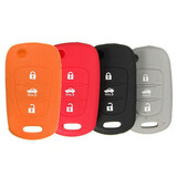 Silicone Key Case Fob Hyundai Santa Protector Cover 3Button