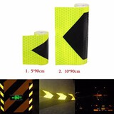 Yellow Black Reflective Pattern Tape Sticker Trailer Truck Safety Car