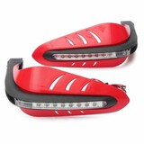 LED Indicator Light 12V DRL Red Hand Guards Brush Motorcycle Protective