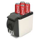 Cooler Warmer Fridge Mini DC Adapter 12V Car Black 6L Refrigerator Small