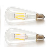Cob Ac85-265v Led Filament Bulbs Filament Warm White St64 E26/e27 Retro 6w