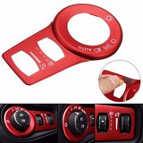 Fog Headlight Red Decoration Frame Trim Cover Button Switch Jeep Cherokee Aluminum Decor