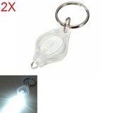 Camping Hiking Mini LED Light White Torch Key Keychain Flashlight