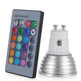 3w Remote Control Rgb Color Changing Gu10 85-265v Led Light Bulb