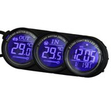 Outside Clock Car Calendar LED Digital Blue Inside Thermometer