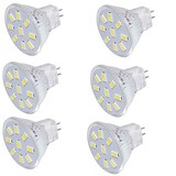 3000k 6pcs Ac/dc12v Mr11 6000k Warm White Smd Led Spotlight