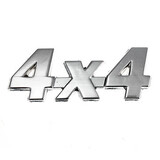 Car Decorative Metal Badge Stickers Silver 4 X