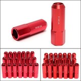 60mm Lug 20pcs Aluminum Alloy M12x1.25 Wheel Extended Nut Red M12X1.5