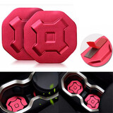 Trims Water Pad Jeep Renegade 2015-2016 2pcs Red Aluminum Car Cup Holder