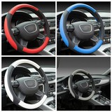 Rubber Steering Wheel Cover Car PU Universal 38CM