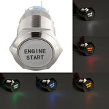 Engine Start Push Button Switch Led Auto Metal 12V 19mm Waterproof Car Momentary