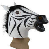 Animal Festival Funny Head Mask Halloween Costume Latex Cosplay Zebra