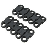 Clasp Plastic 10pcs Paracord Hook Buckles Black Side Release