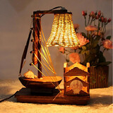 Atmosphere Nightclub Handmade Wooden Lamp Boat Creative Warm