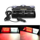 White Red Light Interior Emergency Flashing Strobe Warning LED Wind Shield 18W Dash