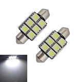 1.5w 5050smd 12v Light Car 36mm 2pcs Festoon Cool White Light Led